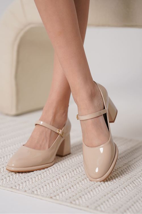 Slay Nude Rugan Kadın Topuklu Ayakkabı