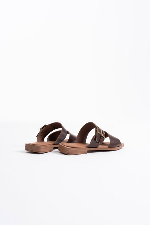 Alessi Acı Kahve Hakiki Deri Terlik