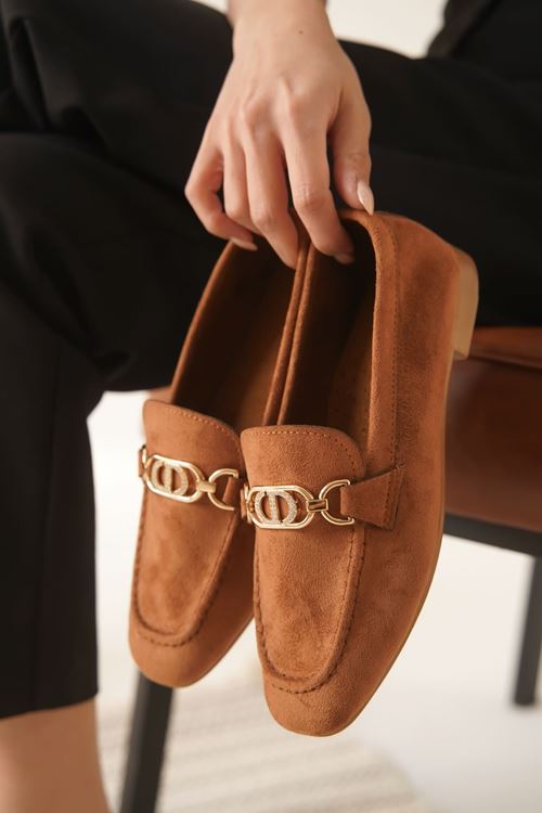 Hera Kadın Süet Taba Günlük Ayakkabı