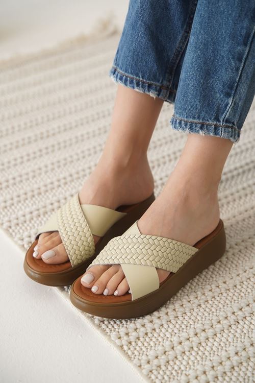 Fayn Bej Hakiki Deri Terlik