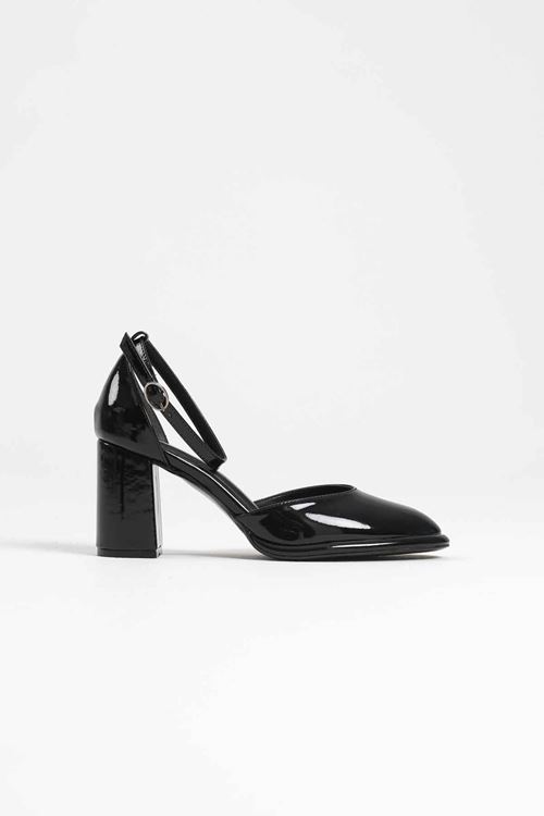 Theresa Siyah Rugan Kadın Topuklu Ayakkabı