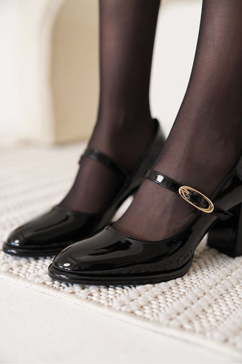 Alis Siyah Kadın Topuklu Ayakkabı