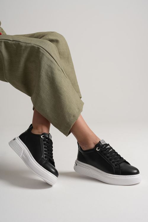 Liza Kadın Şık Günlük Siyah Sneaker