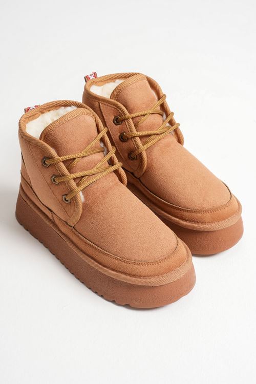 Elena Kadın Taba Kışlık İçi Kürklü Kalın Taban Bot