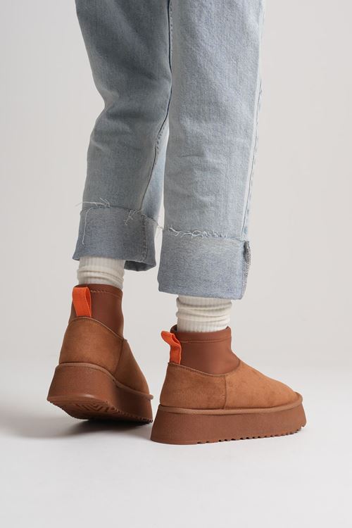 Nadia Kadın Taba Kışlık İçi Kürklü Kalın Taban Bot