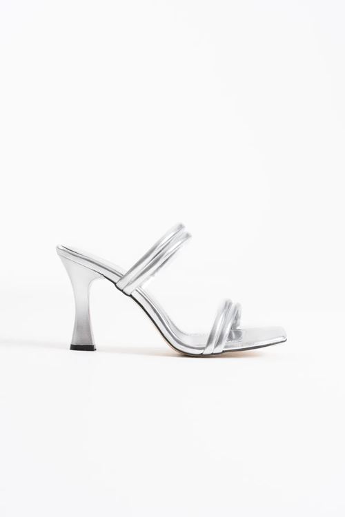 Petra Kadın Gümüş Topuklu Terlik