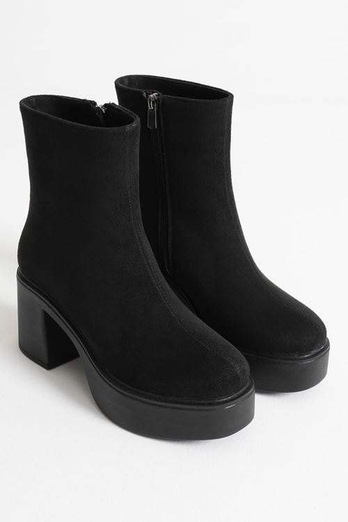 Keti Kadın Siyah Süet Topuklu Bot