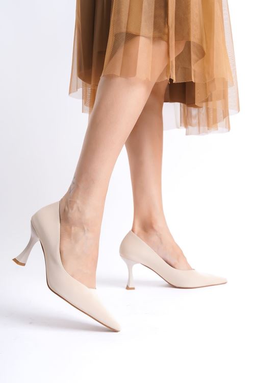 Cordelia Kadın Bej Saten Stiletto