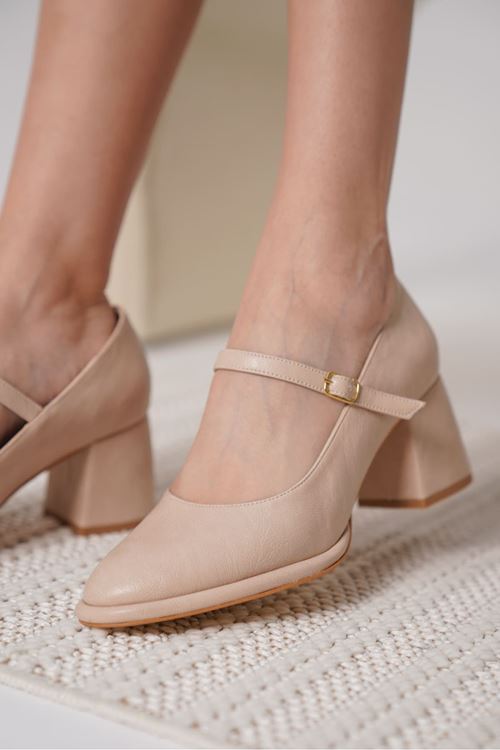 Slay Nude Cilt Kadın Topuklu Ayakkabı