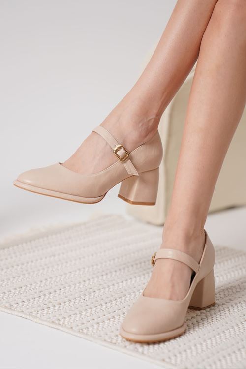 Kelly Nude Cilt Kadın Topuklu Ayakkabı