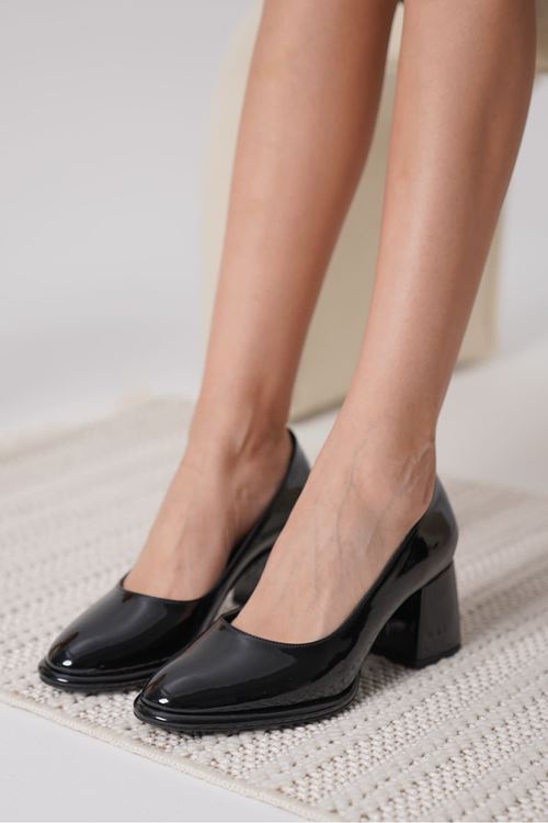 Candie Siyah Rugan Kadın Stiletto