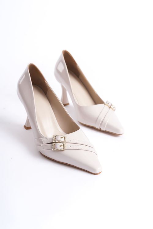 Maya Kadın BejRugan Topuklu Ayakkabı