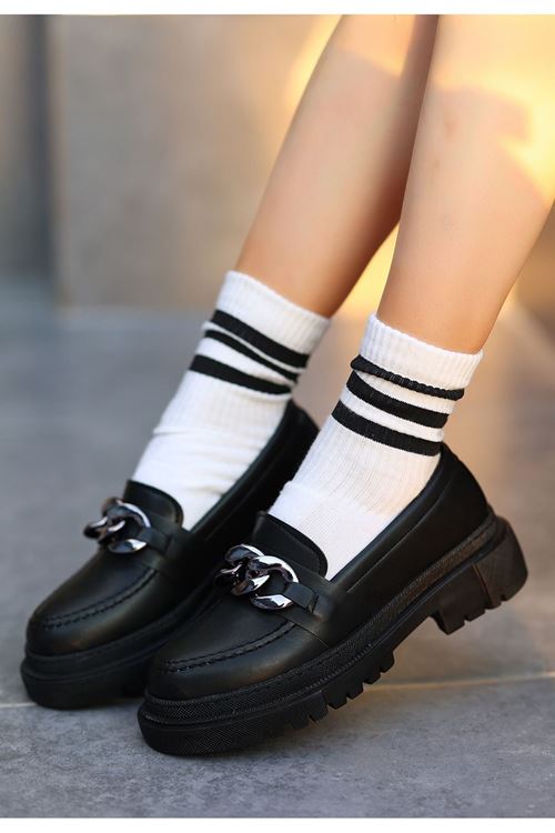 Biga Siyah Cilt  Ayakkabı