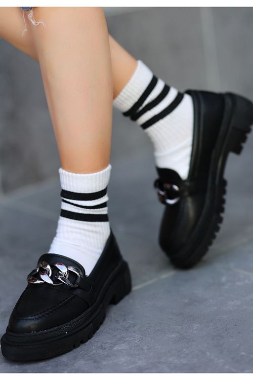 Biga Siyah Cilt  Ayakkabı