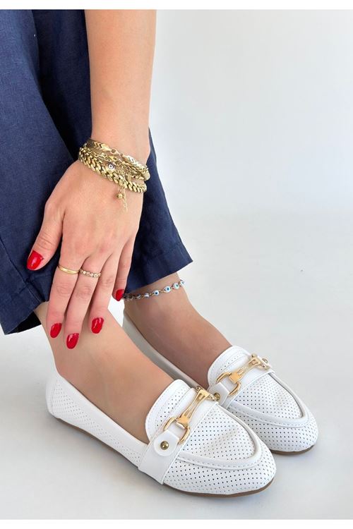 Rain Beyaz Cilt Babet Ayakkabı