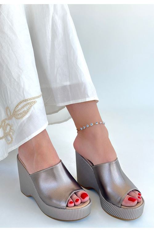 Tlay Platin Cilt Dolgu Topuk Terlik