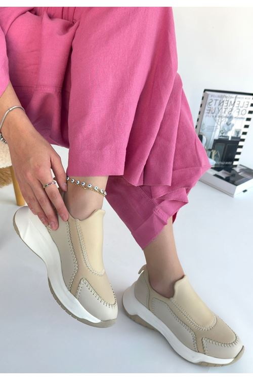 Kendy Bej Cilt Spor Ayakkabı