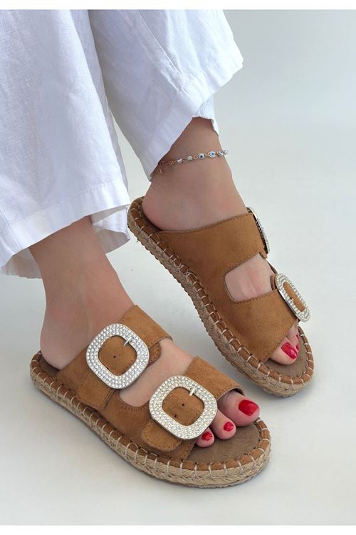 Hertas Vizon Nubuk Tokalı Terlik