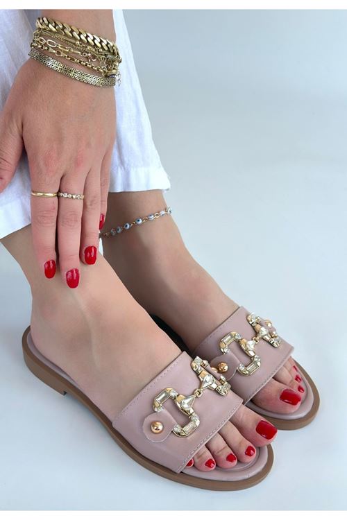 Toha Pudra Cilt Tokalı Terlik