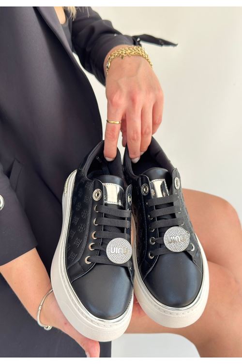 Jlar Siyah Cilt Bağcıklı Spor Ayakkabı