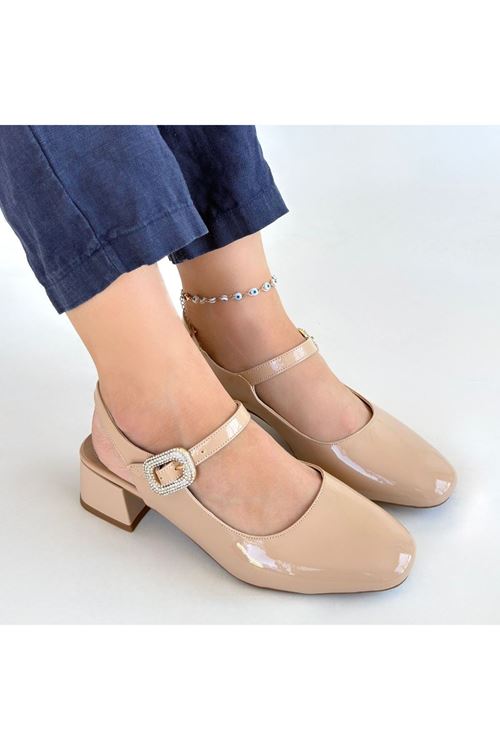 Gowe Nude Rugan Topuklu Ayakkabı