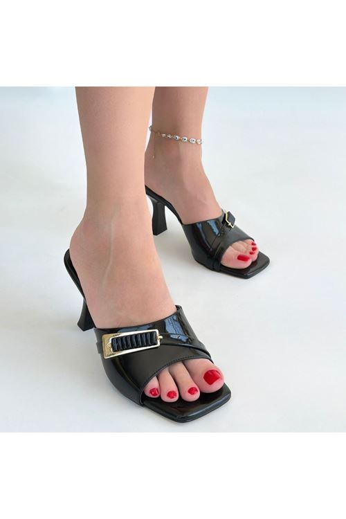 Sief Siyah Rugan Topuklu Terlik