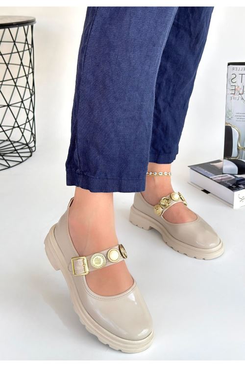 Okira Bej Rugan Oxford Ayakkabı