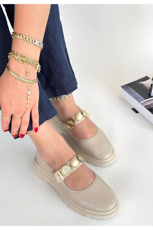 Okira Bej Rugan Oxford Ayakkabı