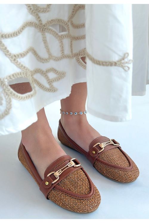 Rain Taba Cilt Babet Ayakkabı