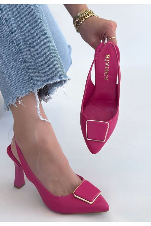 Pıert Fuşya Cilt Topuklu Ayakkabı