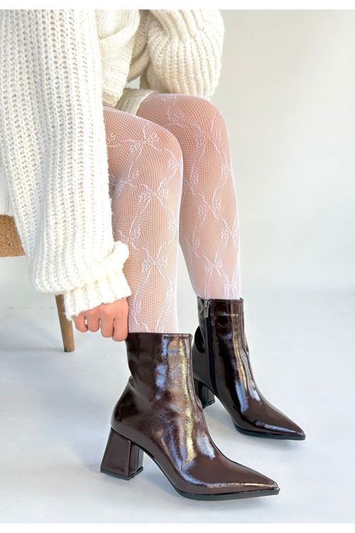 Mosy Bordo Rugan Topuklu Bot