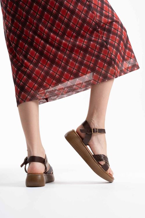 Orwell Acı Kahve Hakiki Deri Sandalet