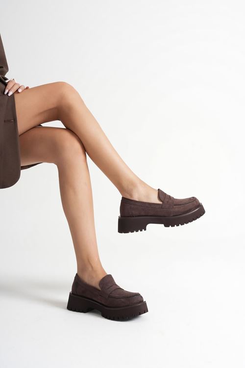 Kadın Günlük Süet Acı Kahve Ayakkabı SHTR10MS02E