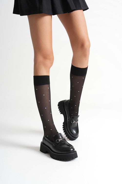 Toka Detaylı Siyah Günlük Loafer Ayakkabı SHTR10MS04A