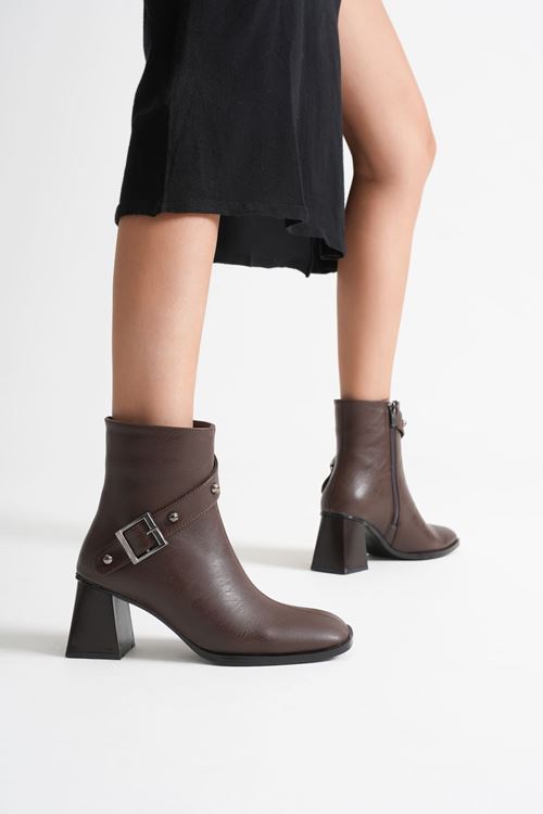 Kadın Acı Kahve Topuklu Bot SHTR08MK25C