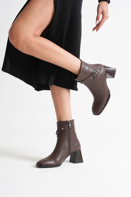 Kadın Acı Kahve Topuklu Bot SHTR08MK25C