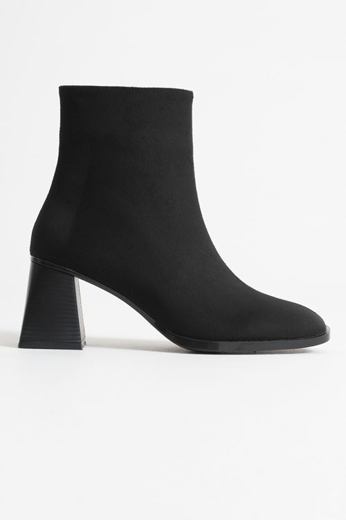 Kadın Siyah Süet Topuklu BotSHTR08MK24D