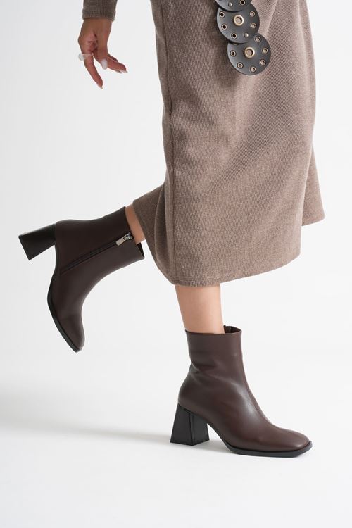 Ornela Kadın Acı Kahve Topuklu Bot