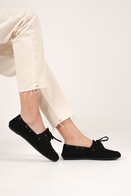 Kadın Siyah Günlük Süet Ayakkabı EATR27MS06A