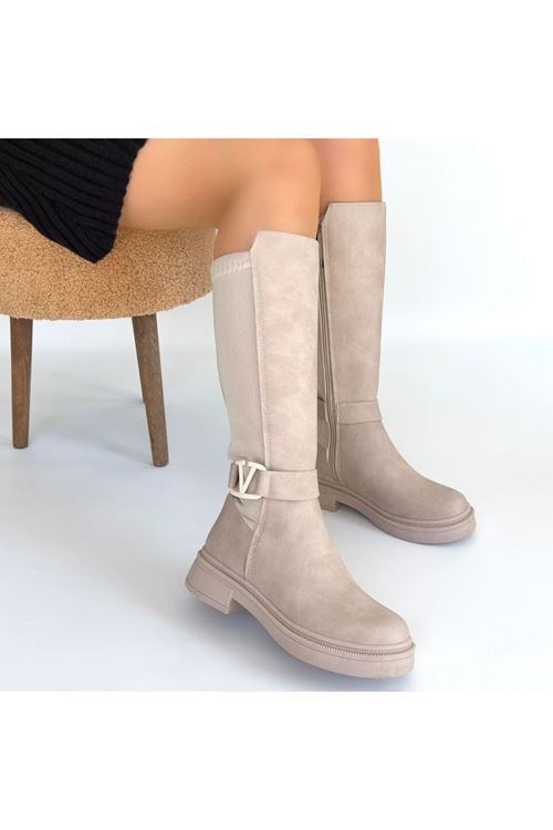 Diona Bej Nubuk Çizme