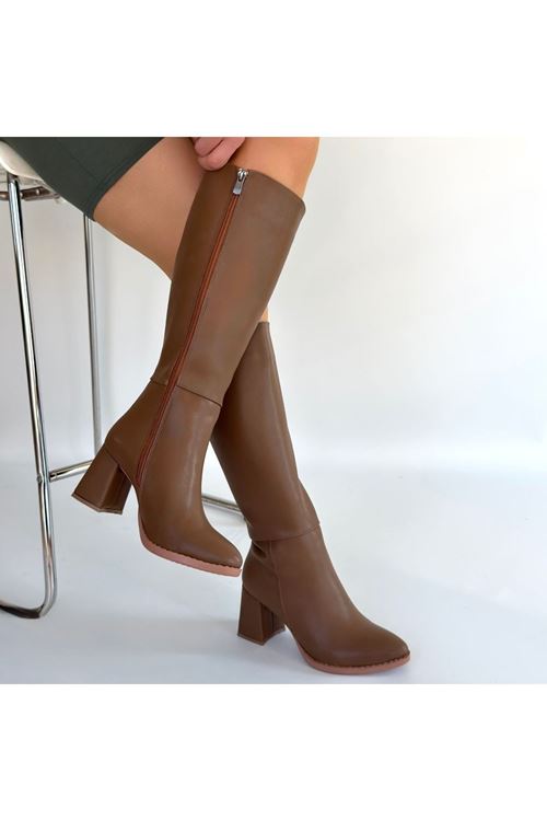 Morena Vizon Cilt BejTopuklu Çizme