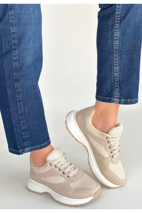 Slar Vizon Cilt Bağcıklı Spor Ayakkabı