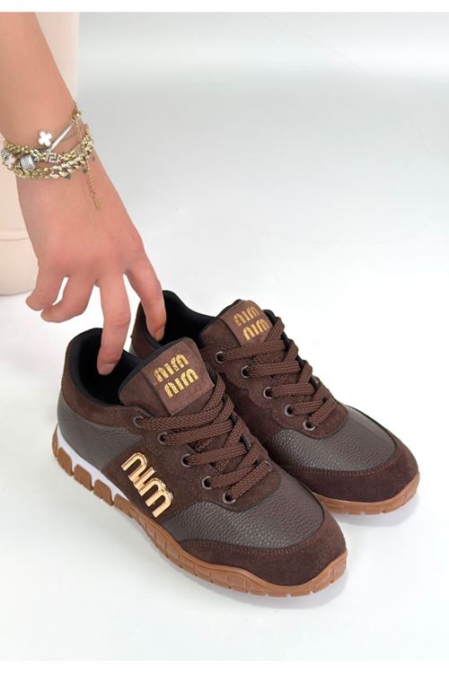 Marje Kahverengi Cilt Bağcıklı Spor Ayakkabı