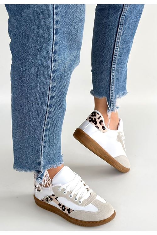 Mier Beyaz Cilt Bağcıklı Spor Ayakkabı