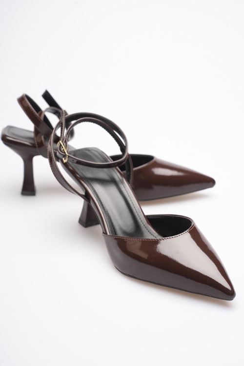 Acı Kahve Rugan Topuklu Ayakkabı EATR03MS02E