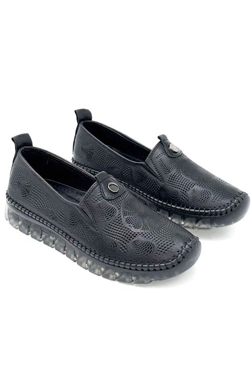 Rinna Siyah Deri Spor Ayakkabı