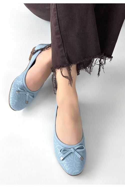 Jnues Mavi Deri Babet Ayakkabı