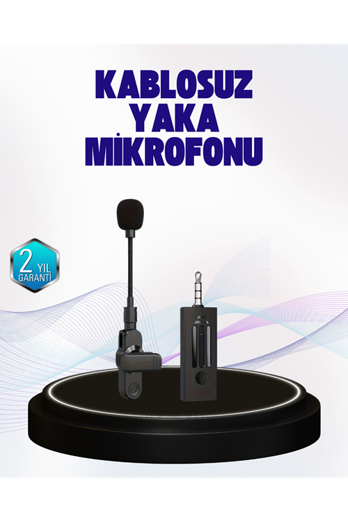 360 Derece Ses Algılamalı Type C Şarjlı Yaka Mikrofonu