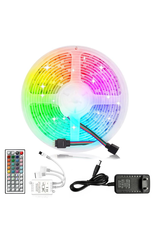 5 Metre RGB LED Şerit Kumandalı 5050 Renk Değiştiren LED Strip