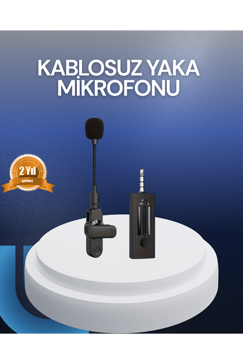 Profesyonel Ses Kayıt İçin Kablosuz Mini Yaka Mikrofonu